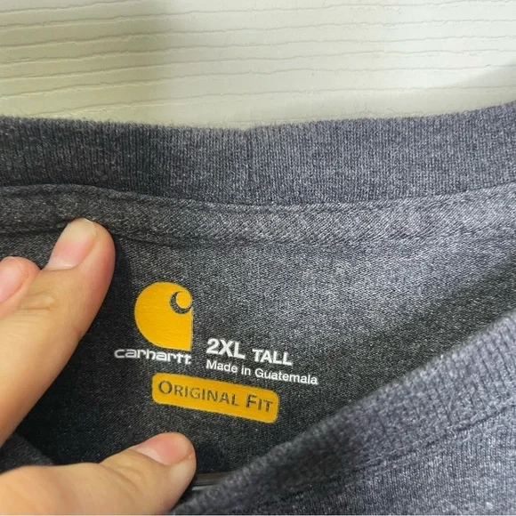 Carhartt Men’s Big & Tall Dark Gray Long Sleeve Sz 2XL - Picture 3 of 4